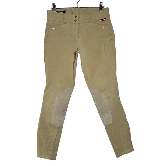 NWOT ARIAT Heritage Knee Patch Breech SIZE 28 LONG Tan Stretch Riding Pant NEW - Picture 1 of 14